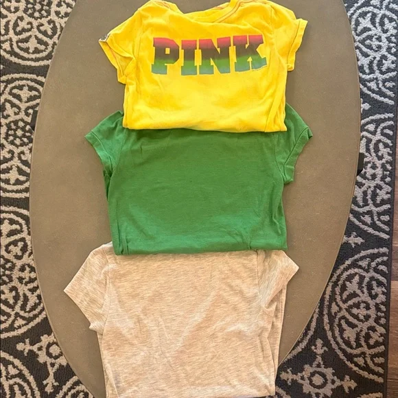 PINK Victoria's Secret Tees - Yellow, Green, Gray - Picture 2 of 4